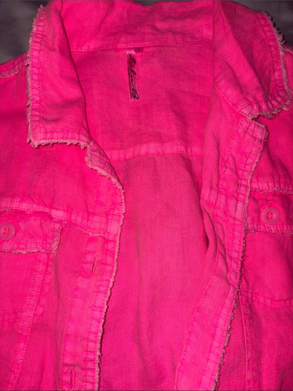 Lulu-B Hot Pink Jean Jacket for Girls